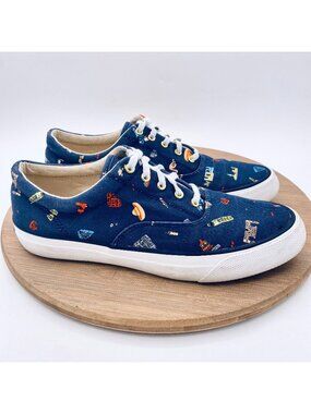 Keds Rifle Paper Co Shoes Womens 7 Blue Canvas Sneakers Preppy City